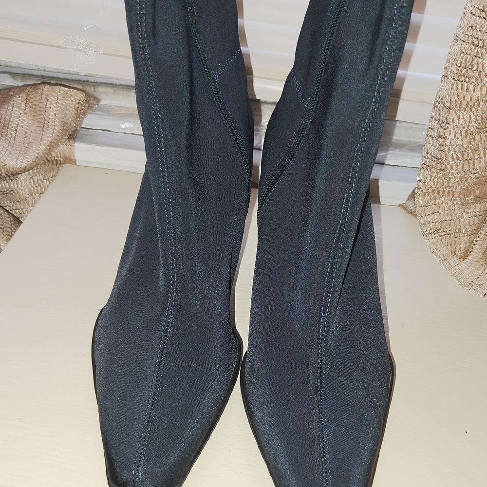 Apostrophe Black Stretch Sock Ankle Boots